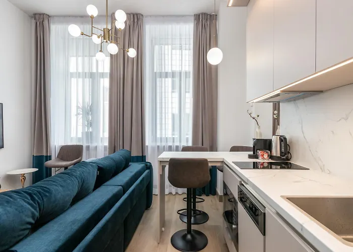 New, Quiet, Premium Design, Free Locked Parking Dzīvoklis Riga